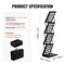 Foldable 4-Tier Magazine Display Rack with Carrying Bag, 4 Pockets